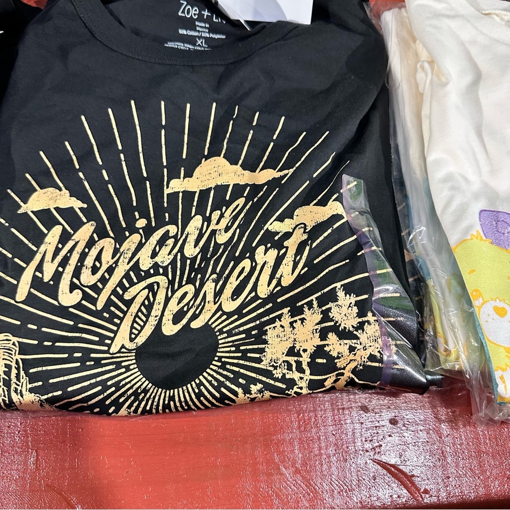 Zoe + Liv Black and Gold Mojave Desert Tee